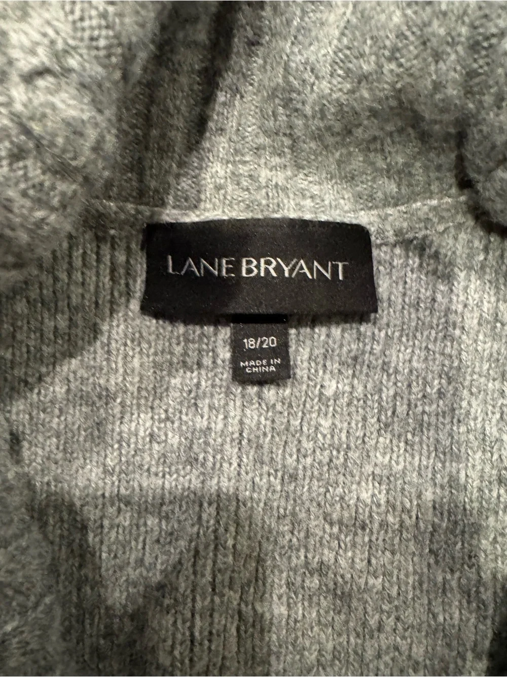 Lane Bryant Gray OpenFront Longline Cold Shoulder Cardigan Sweater 18/20 Plus